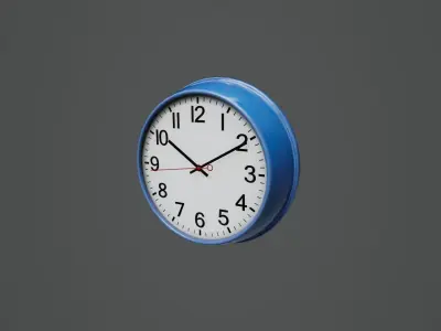 Wall Clock 01 Low-poly 3D model