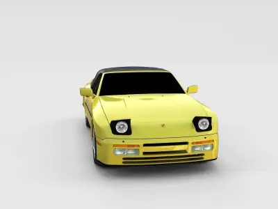 Porsche 944 Convertible rev 3D model
