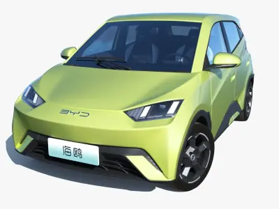 2024 BYD DOLPHIN MINI EV With interior 3D model