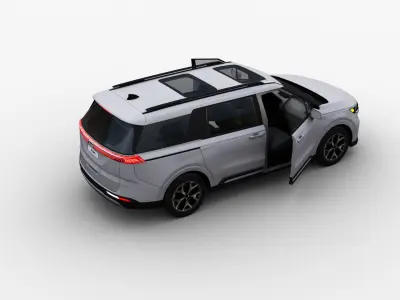 KIA Grand Carnival 2024 with Interior Low-poly 3D model