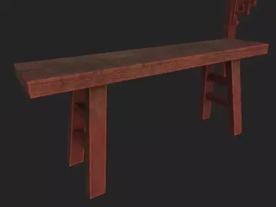 Chinese Table set PBR 4K GameReady Low-poly 3D model