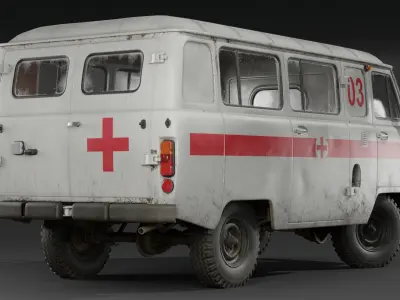 UAZ 452 Low-poly 3D model