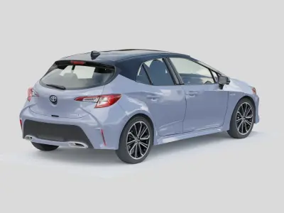 Toyota Corolla 2018 Low-poly 3D model