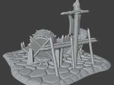 Platform with reels 3D print model