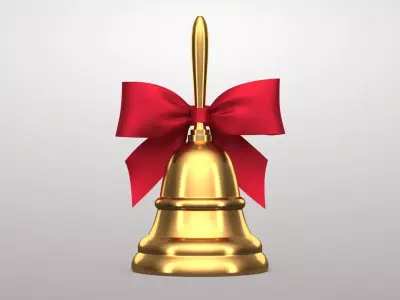 Christmas Bell 03v PBR 3D model