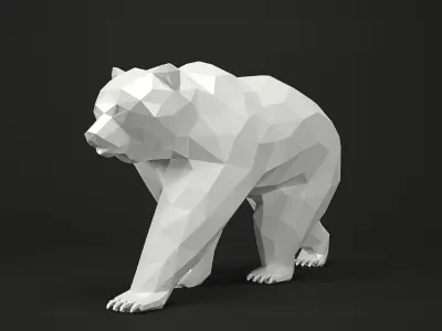 WILD BEAR Low-poly Low-poly 3D model