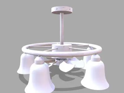 Fans with Lights 3D model
