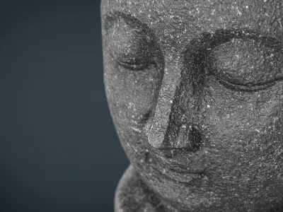 Buddha Head Low-poly 3D model