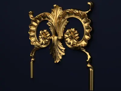 Classic decor ornament v-3D model 33 3D model