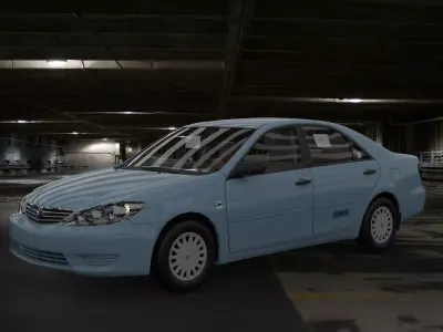 Toyota Camry 2003-2006 Junior with engine VVT-I Low-poly 3D model