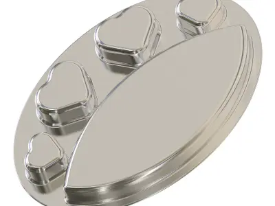 Premium Oval Heart Plate 3D print model