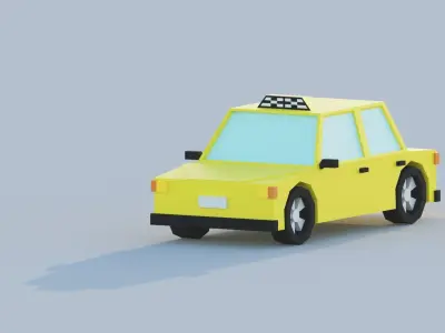 Cartoon Low Poly Cars Kit - 17 Vehicles Low-poly 3D model