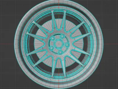 XT-206R - Wheels - Game Ready Low-poly 3D model