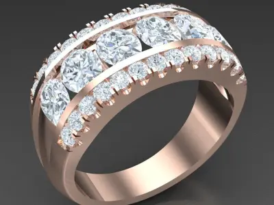 Luxury Men Rings Designs 6MR015 3D print model