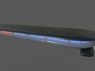 Police Led Lightbar nForce Low-poly 3D model
