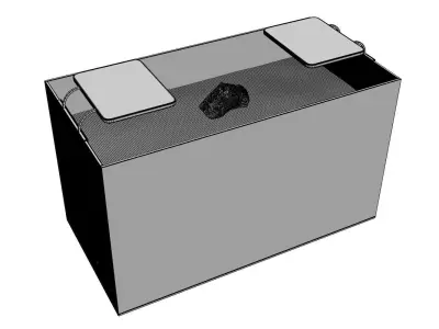 Aquarium decoration made of rocks 3D model