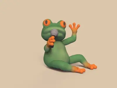 Singer  Frog 3D print model