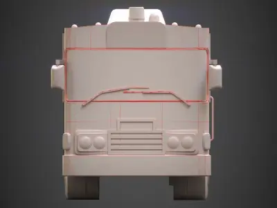 Thai Bus Low-poly 3D model