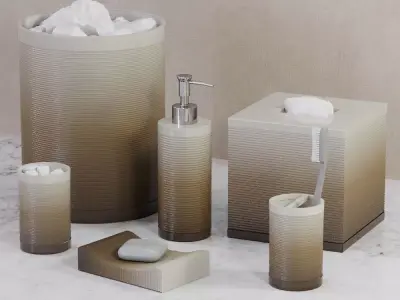 Reid Ombre Bath Accessories by Veratex 3D model