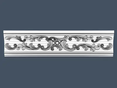 Decorative Crown Molding 3D model 15