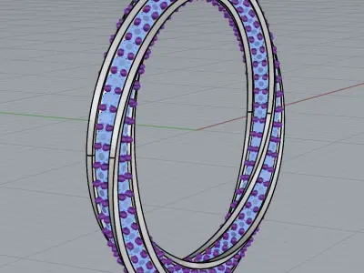 Spiral Pave Diamond Band 3D print model