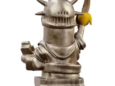 Banana Liberty Statue set 769 Low-poly 3D model