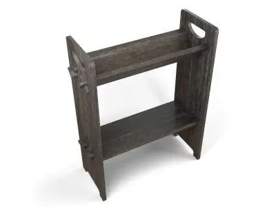 Book rack Low-poly 3D model
