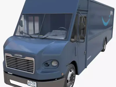 Amazon boxvan Low-poly 3D model