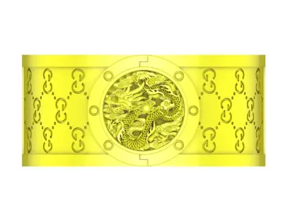 Luxury Dragon Bangle Bracelet 3D Model A4761 3D print model