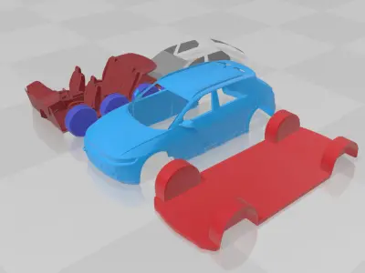 Hyundai Ioniq 5 XRT 2025 - Separate Parts STL Model 3D print model