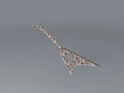 Jackson randy rhoads snakeskin guitar Free 3D model
