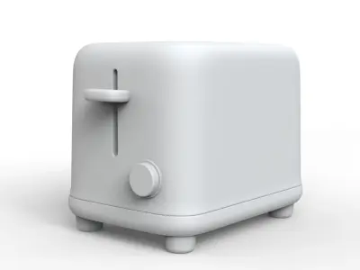 Toaster 3D Print Kitchen Appliance Miniature STL 3D print model