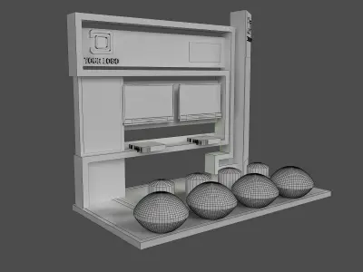  Booth Exhibition Stand a445a 3D model