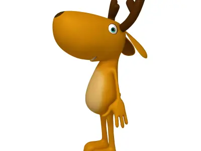 Deer cartoon 3D model