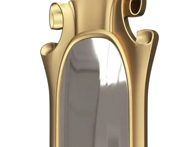 Carved Classic Mirror 04 Low-poly 3D model