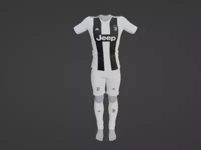 Juventus Sportwear Low-poly 3D model