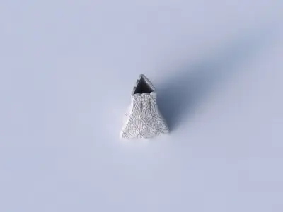 Vase grounded triangle with dense mosaic plates 3D print model
