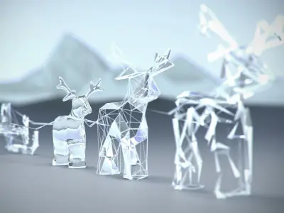 Sleigh of Santa Claus 3d 3D model