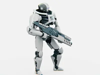 ANDROID SOLDIER P-800 Rigged for Unreal Engine - Unity - MIXAMO  3D model