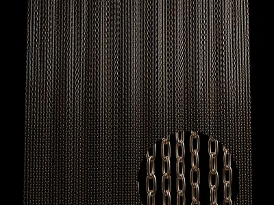 Metal chain curtain classik 3D model