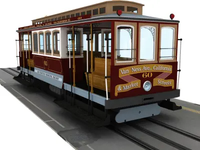 San Francisco Cable Car  3D model