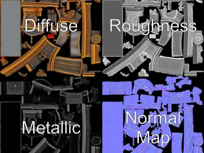 Antique Treasure Chest Model Pack Low-poly 3D model