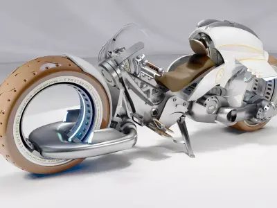 Futuristic Motorcycle 3D model by Alpha92