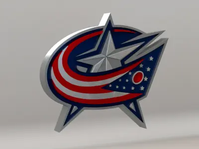 NHL Columbus Bluejackets Team Logo 3D model