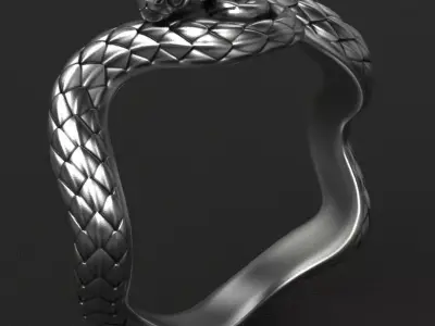 Snake ring 3D print model