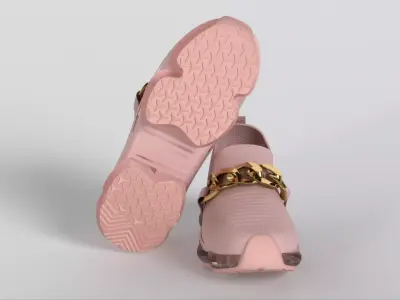 Lucky Step Vegan Ladies Breathable Sneaker Low-poly 3D model