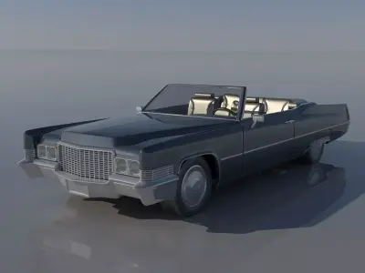 Cadillac Deville Convertible 1970 3D print model
