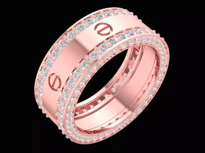 Luxury Diamond Eternity Band for Women 3253 3D print model