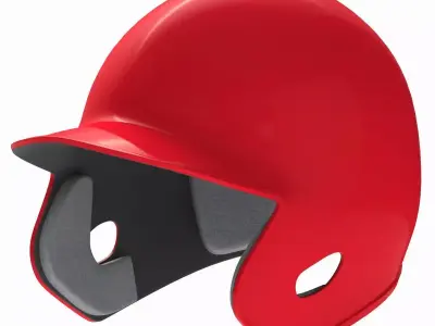 Baseball Batting Helmet 01 3D model