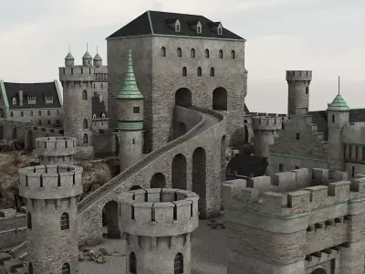 Medieval Castle 3 Low-poly 3D model